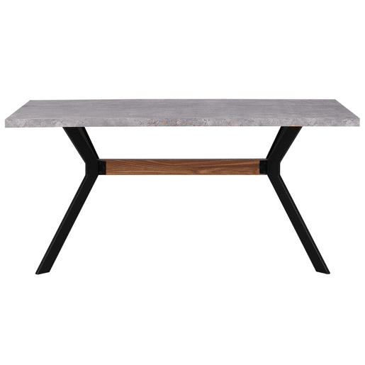 Mesa de jantar BENSON Efeito de betão cinzento 160 cm 90 cm