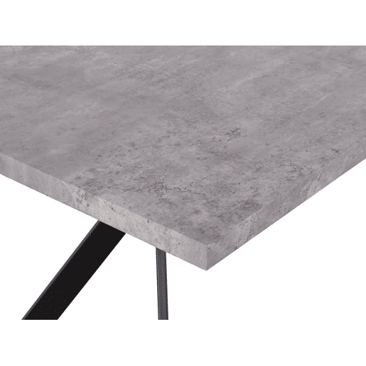 Mesa de jantar BENSON Efeito de betão cinzento 160 cm 90 cm