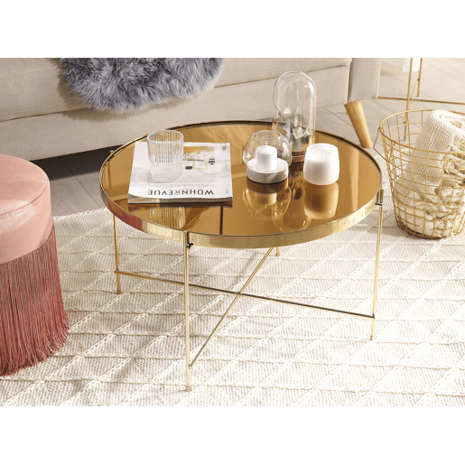 Mesa de apoio LUCEA Vidro de segurança (temperado) Dourado