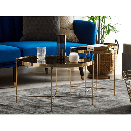 Mesa de apoio LUCEA Vidro de segurança (temperado) Dourado