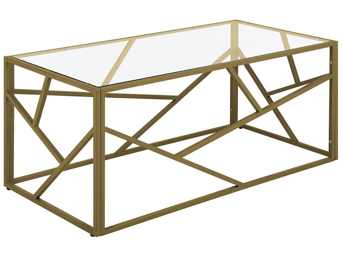 Beliani Mesa de centro ORLAND 50x100 Dorado