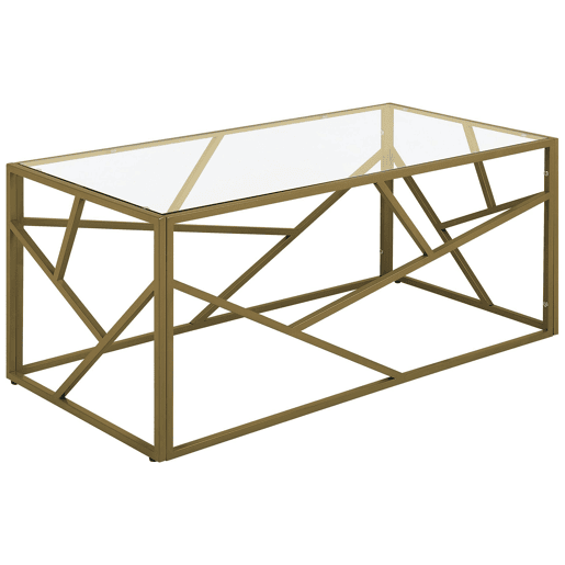 Mesa de centro ORLAND Vidro Dourado