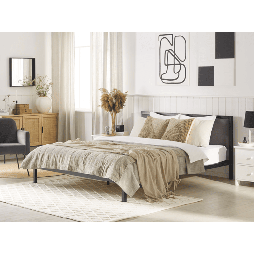 Cama Metal CLAMART 180 x 200 cm Cinzento