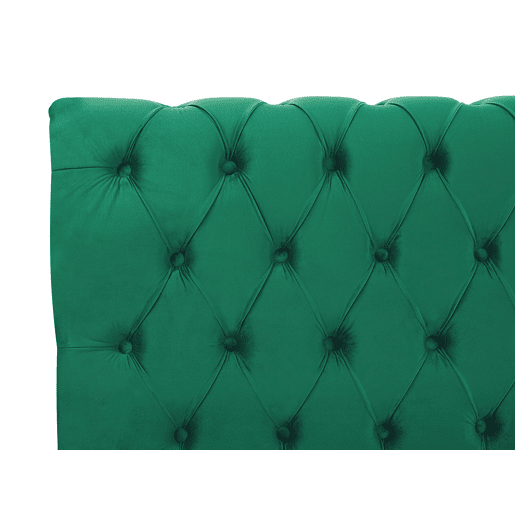 Cama Veludo AVALLON 160 x 200 cm Verde esmeralda