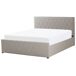 Beliani Cama con almacenaje Piel sintética ROCHEFORT 190x214 Beliani Cama con almacenaje Piel sintética ROCHEFORT 190x214 Gris Oscuro