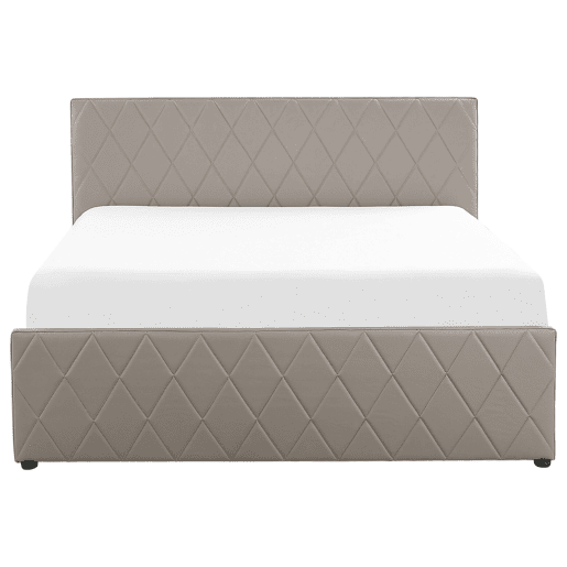 Cama baú Pele sintética ROCHEFORT 180 x 200 cm Taupe