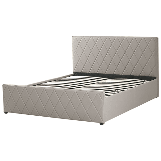 Cama baú Pele sintética ROCHEFORT 180 x 200 cm Taupe