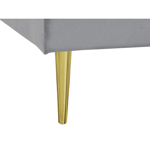 Cama Veludo MARVILLE 180 x 200 cm Cinzento