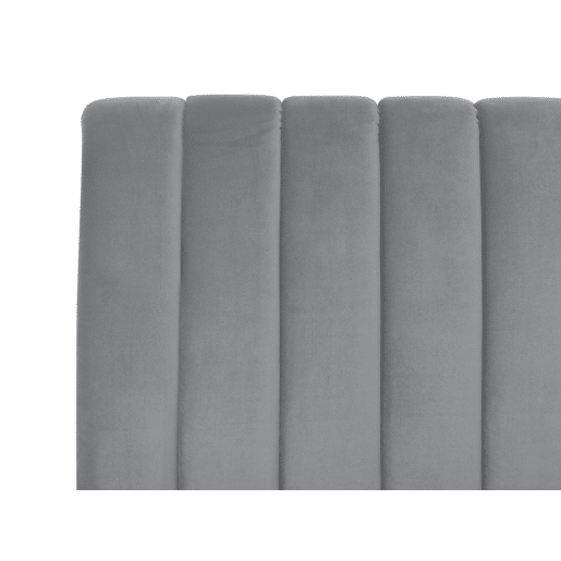 Cama Veludo MARVILLE 180 x 200 cm Cinzento