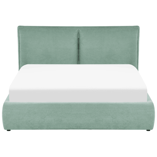 Cama baú Veludo BAJONNA 160 x 200 cm Verde menta