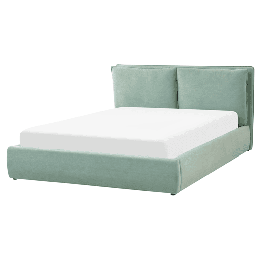 Cama baú Veludo BAJONNA 160 x 200 cm Verde menta