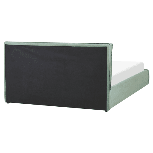 Cama baú Veludo BAJONNA 160 x 200 cm Verde menta