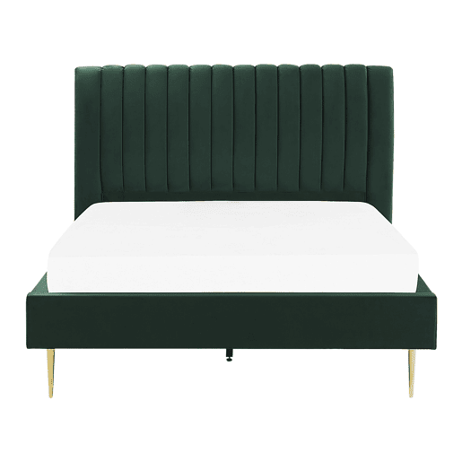 Cama Veludo MARVILLE 140 x 200 cm Verde esmeralda