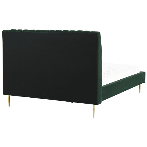 Cama Veludo MARVILLE 140 x 200 cm Verde esmeralda