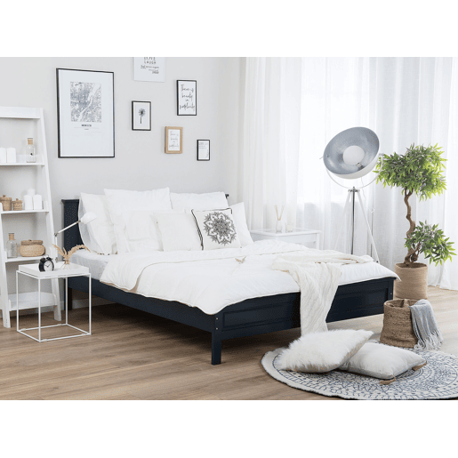 Cama Pinho OLIVET 180 x 200 cm Azul escuro