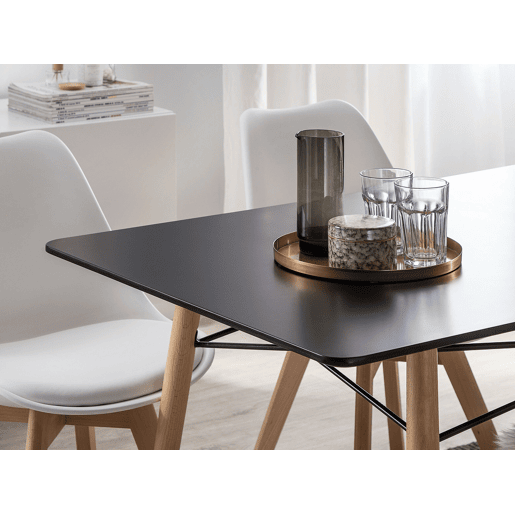 Mesa de jantar BIONDI Preto 140 cm 80 cm