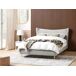 Beliani Cama Terciopelo CHALEIX 148x212 Beliani Cama Terciopelo CHALEIX 148x212 Gris Claro