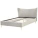Beliani Cama Terciopelo CHALEIX 148x212 Beliani Cama Terciopelo CHALEIX 148x212 Gris Claro
