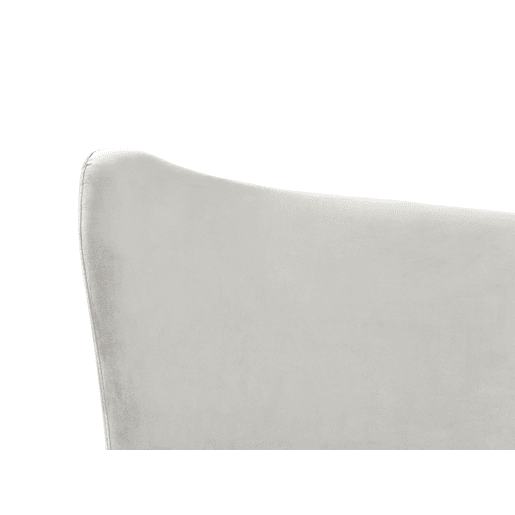 Cama Veludo CHALEIX 140 x 200 cm Cinzento claro