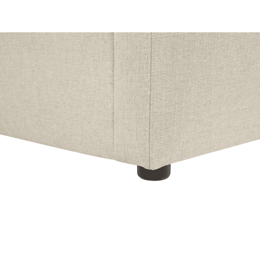 Cama baú Linho sintético RENNES 180 x 200 cm Creme