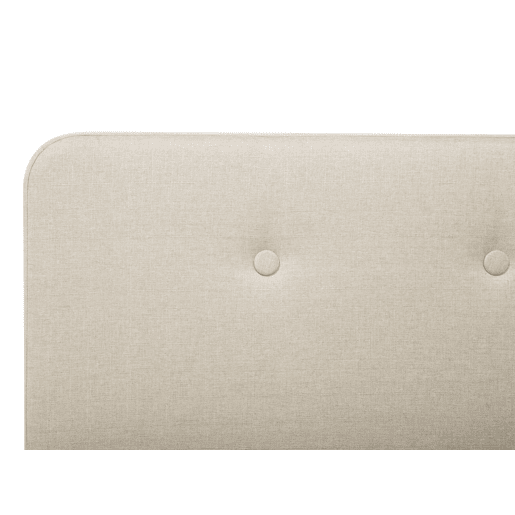 Cama baú Linho sintético RENNES 180 x 200 cm Creme