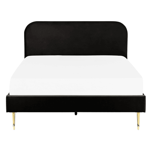 Cama Veludo FLAYAT 140 x 200 cm Preto
