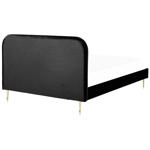 Cama Veludo FLAYAT 140 x 200 cm Preto