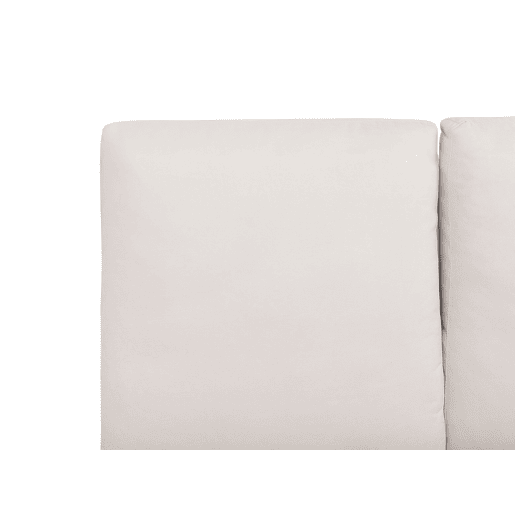 Cama Chenille MELLE 160 x 200 cm Creme claro