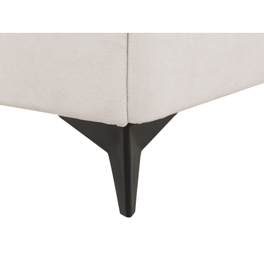 Cama Chenille MELLE 160 x 200 cm Creme claro