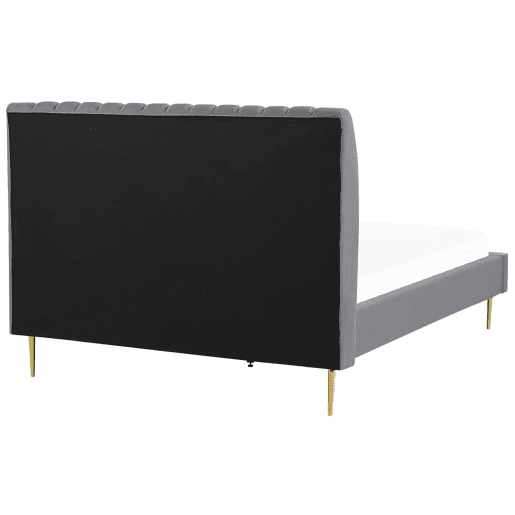 Cama Veludo MARVILLE 140 x 200 cm Cinzento