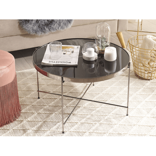 Mesa de apoio LUCEA Vidro de segurança (temperado) Prateado