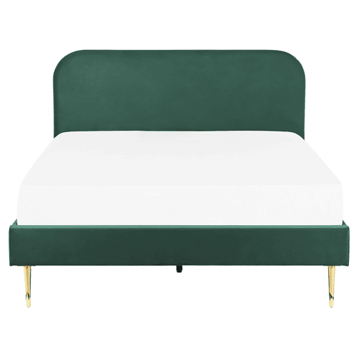 Cama Veludo FLAYAT 160 x 200 cm Verde esmeralda