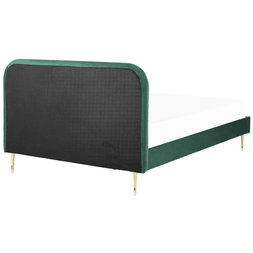 Cama Veludo FLAYAT 160 x 200 cm Verde esmeralda