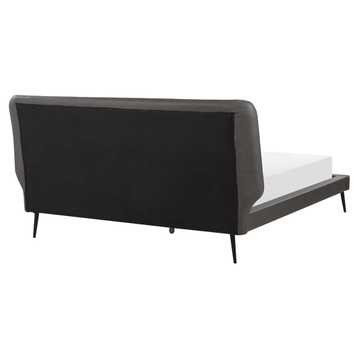 Cama Pele sintética ESSONNE 160 x 200 cm Cinzento