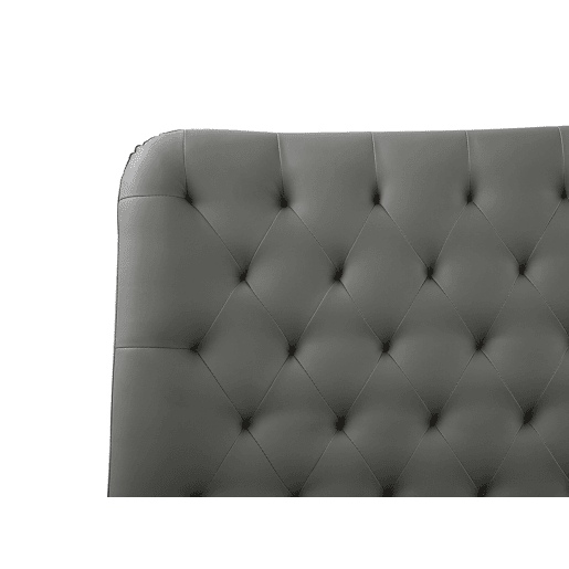 Cama Pele sintética ESSONNE 160 x 200 cm Cinzento