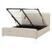 Beliani Cama con almacenaje Lino sintético RENNES 150x217 Beliani Cama con almacenaje Lino sintético RENNES 150x217 Beige