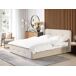 Beliani Cama con almacenaje Lino sintético RENNES 150x217 Beliani Cama con almacenaje Lino sintético RENNES 150x217 Beige