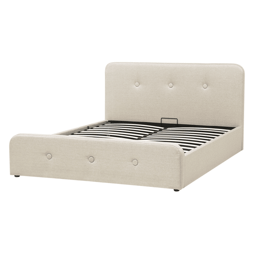 Cama baú Tecido RENNES 140 x 200 cm Creme