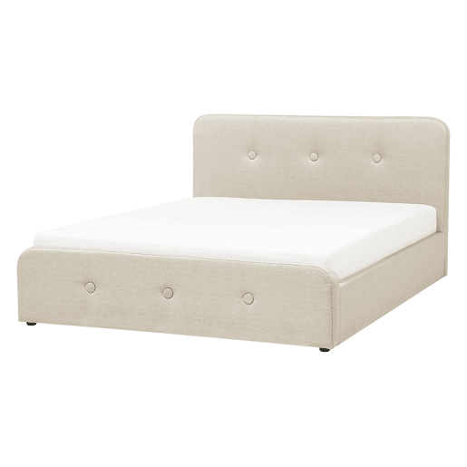 Cama baú Tecido RENNES 140 x 200 cm Creme