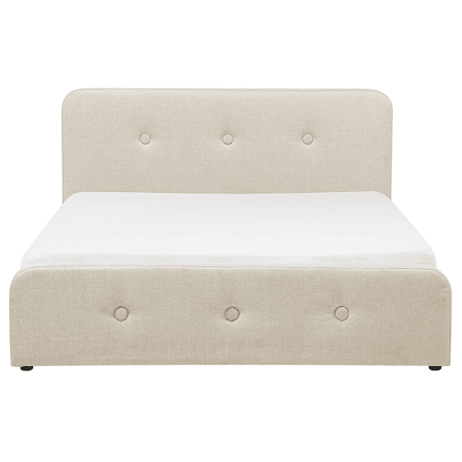 Cama baú Tecido RENNES 140 x 200 cm Creme