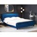 Beliani Cama Terciopelo AVALLON 172x233 Beliani Cama Terciopelo AVALLON 172x233 Azul Marino