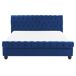 Beliani Cama Terciopelo AVALLON 172x233 Beliani Cama Terciopelo AVALLON 172x233 Azul Marino