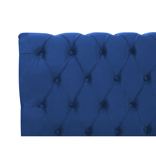 Cama Veludo AVALLON 160 x 200 cm Azul marinho