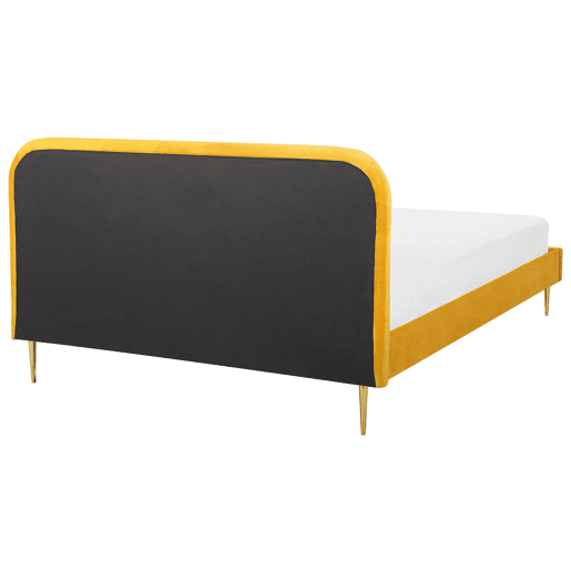 Cama Veludo FLAYAT 180 x 200 cm Amarelo