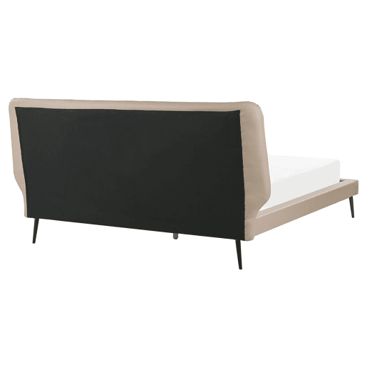 Cama Pele sintética ESSONNE 160 x 200 cm Creme