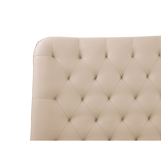 Cama Pele sintética ESSONNE 160 x 200 cm Creme
