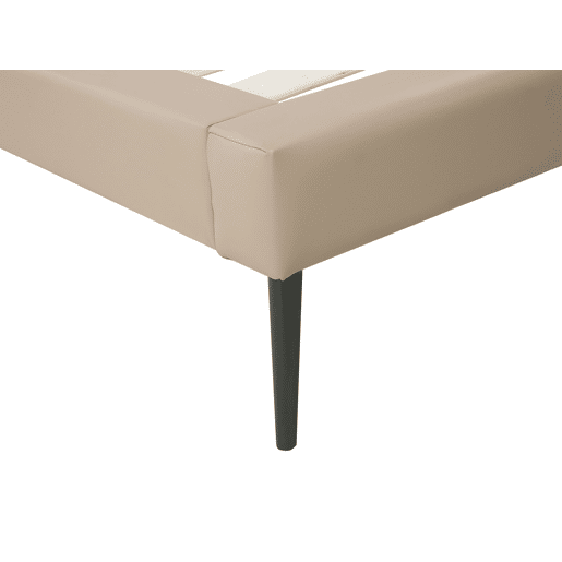 Cama Pele sintética ESSONNE 160 x 200 cm Creme