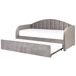 Beliani Cama nido Terciopelo EYBURIE 99x217 Beliani Cama nido Terciopelo EYBURIE 99x217 Gris Claro