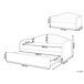 Beliani Cama nido Terciopelo EYBURIE 99x217 Beliani Cama nido Terciopelo EYBURIE 99x217 Gris Claro