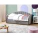 Beliani Cama nido Terciopelo EYBURIE 99x217 Beliani Cama nido Terciopelo EYBURIE 99x217 Gris Claro